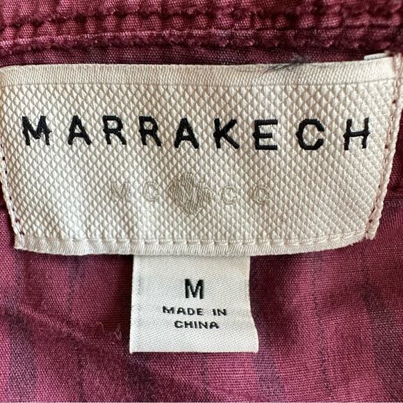 Marrakech by Anthropologie Utility Jacket Field Jacket Anorak Burgundy Medium - Picture 9 of 13